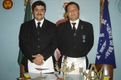 Da esquerda para direita - Irm�o Alarico da Loja Segredo e Verdade n�06 e o Irm�o Homero Rodrigu�s da Loja Segredo e Verdade n�871