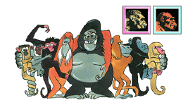 macaco de cheiro, macaco sem nome, macaco aranha, orangotango, gorila, babuno, gritador, macaco japons