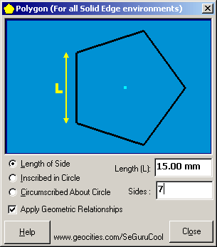 Polygon for Solid Edge (8 kb)