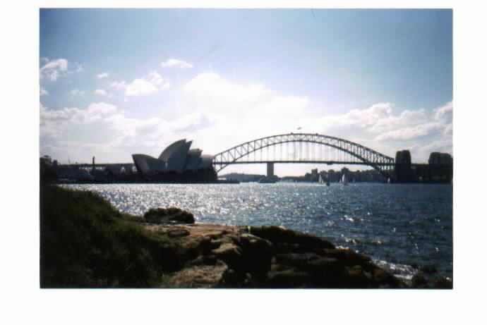 The Opera House and Harbor Bridge in Sydney, Australia