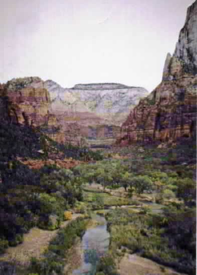 Zion is in the southwest corner of Utah