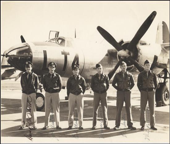 David Lobeck, Joe Andrews, Edwin Klodzinski, Vernon Ewers, Robert Seiley, and William Perkinson, Lake Charles Army Air Base, November 1944