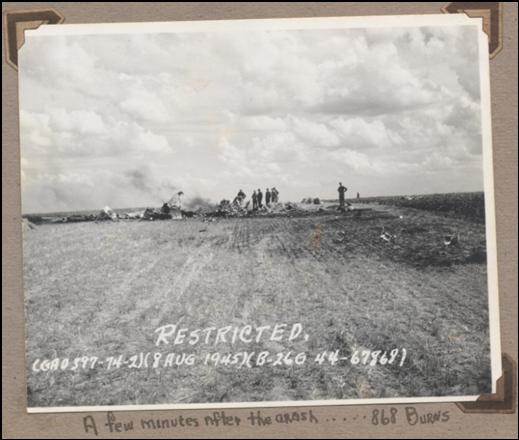 A few minutes after the crash...868 burns