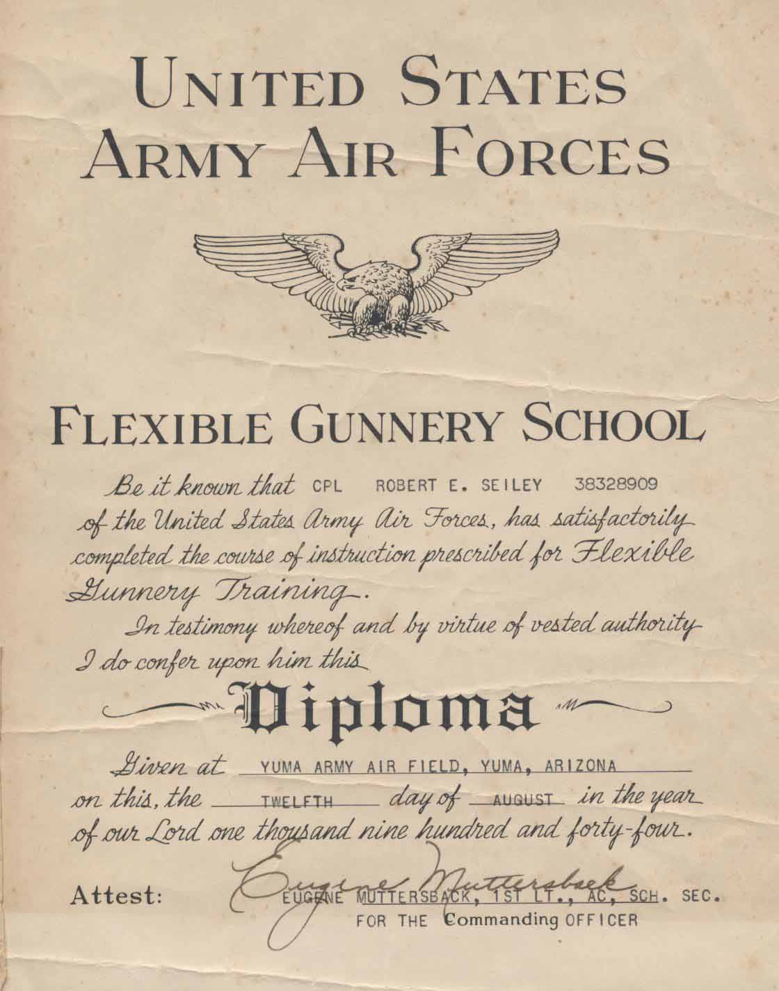 YAAF Flexible Gunnery School Diploma