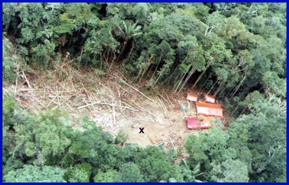Helicopter is decending to the litte square with the x in the lower center of LZ.