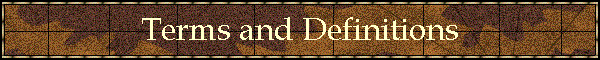 Terms and Definitions