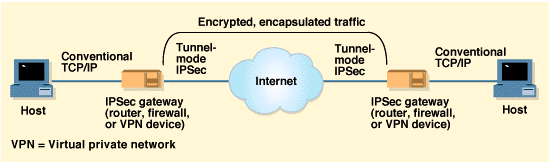 | Security via IPSEC |