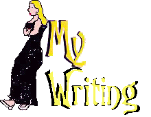 The young woman tells me that her name is Elizabeth but refuses to give a surname. She is in charge of My Writing, which is (unsurprisingly) a collection of my short stories published here and elsewhere on the net. And no, I'm not sure what she's drinking but it's very...red
