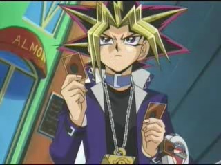 Yami holding cards and looking determined. How often do we see this?