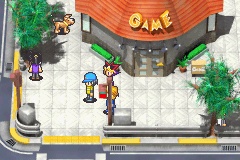 Actually managed to find the game shop. Otogi is hiding under the tree.
