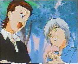 HA HA!!! Lookit Seiya! He looks like a drunk monkey!!