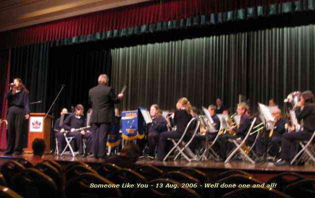 Narelle Clark and S.E.Q. Symphonic Winds Performing
'Someone Like You' - 13 August 2006