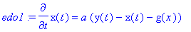 edo1 := diff(x(t),t) = a*(y(t)-x(t)-g(x))