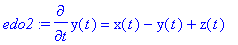 edo2 := diff(y(t),t) = x(t)-y(t)+z(t)
