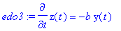 edo3 := diff(z(t),t) = -b*y(t)