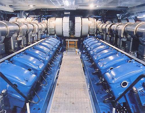 The Superfast 3 is powered by a twin-screw 42.24MW propulsion plant consisting of four Wartsila NSD Sulzer 16-cylinder ZAV40S medium speed engines.