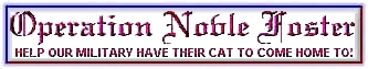 The Program to help our military men and women have their cats to come home to even if they don't have friends or family that can take their pets when they are called for active duty.