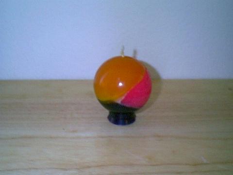 Multi-colored ball candle