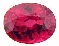 7x5 mm oval cut Ruby