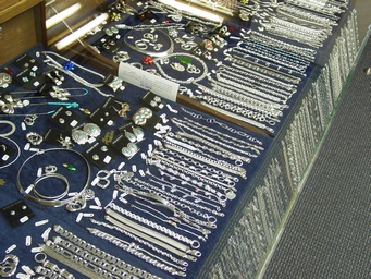 This is a Picture of some of the Sterling Silver Jewelry on display in our showroom.