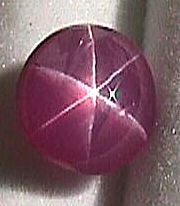 round Red Synthetic Star Sapphire