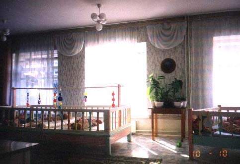 Bedroom for babies afflicted with cerebral palsy.