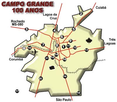Mapa de Campo Grande - MS