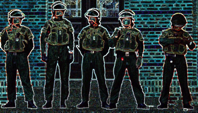 Polizisten in Brandenburg