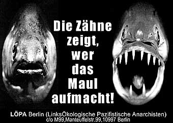 Die Z&auml;hne zeigt, wer das Maul aufmacht!