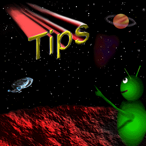 Tips Title with Cute Little Alien