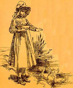 Girl Feeding Ducks