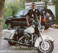 Officer Wes behind His Harley Police Special