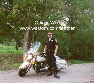 Officer Wes in front of His Harley Police Special