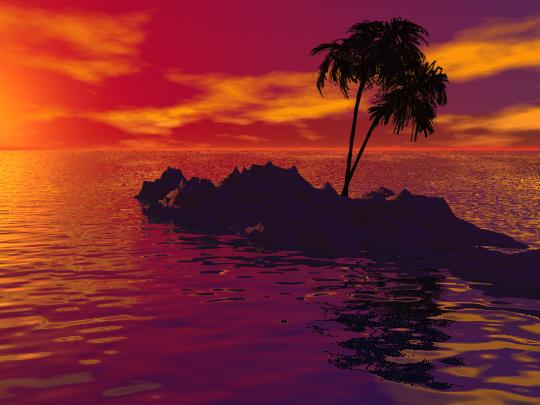 tropical island