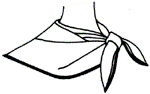 Scarf Square Knotted