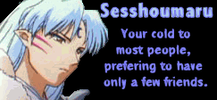 The results of yet another Inuyasha character test.