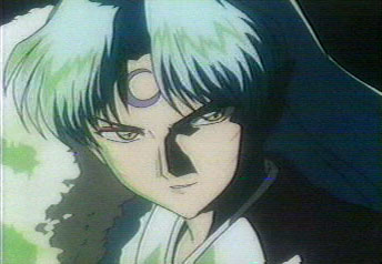 Sesshoumaru in a green light...sexy...