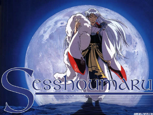 This is one of my favs...Sesshoumaru standing in front of a full moon...
