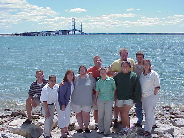 At the Mackinac Bridge, August 2000