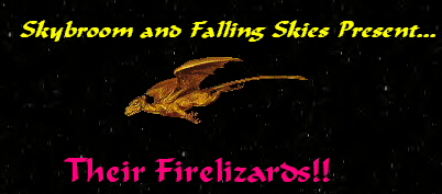 Skybroom and Falling Skies Present their fire-lizards. Image of brown fire-lizard.