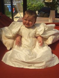 Image of Baby in a Christening Gown