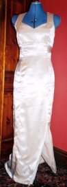 image of white wedding gown