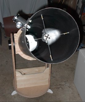 Inside the completed telescope