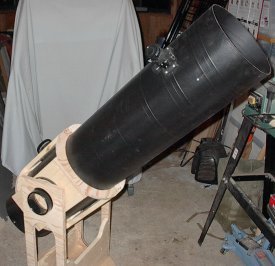 Side view of the completed telescope