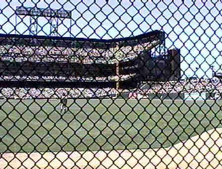 Looking through the fence at SBC Park