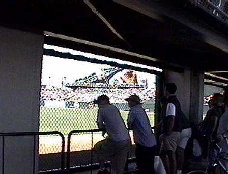 Looking through the fence at SBC Park