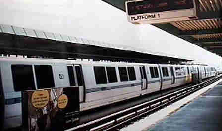 BART leaving
Oakland.