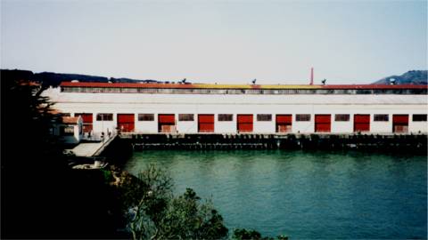 Fort Mason looking at side of piers