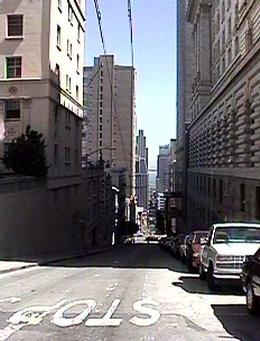 Looking down Sacramento Street