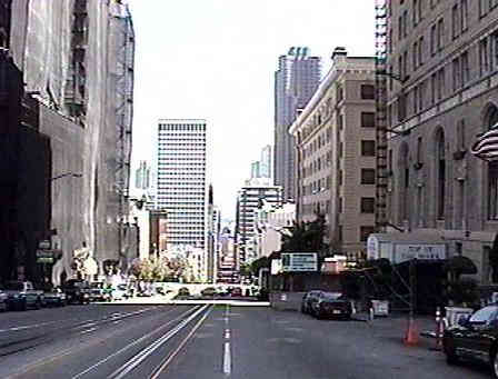 Looking down California Street.